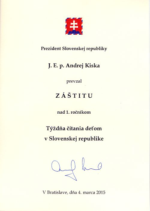 Celé Slovensko číta deťom_2015_záštita_prezident SR