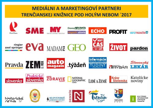 Letná čitáreň v Trenčíne - Mediálni a marketingoví partneri ´2017