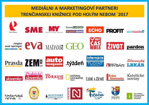 Letná čitáreň v Trenčíne - Mediálni a marketingoví partneri ´2017