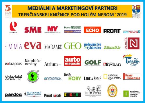 Letná čitáreň v Trenčíne - Mediálni a marketingoví partneri ´2019