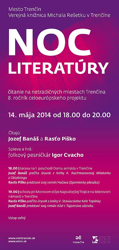 Noc literatúry v Trenčíne ´2014