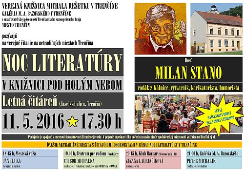 Noc literatúry v Trenčíne ´2016