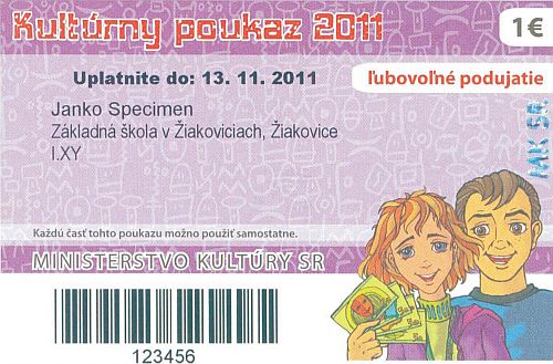 Kultúrne poukazy 2011