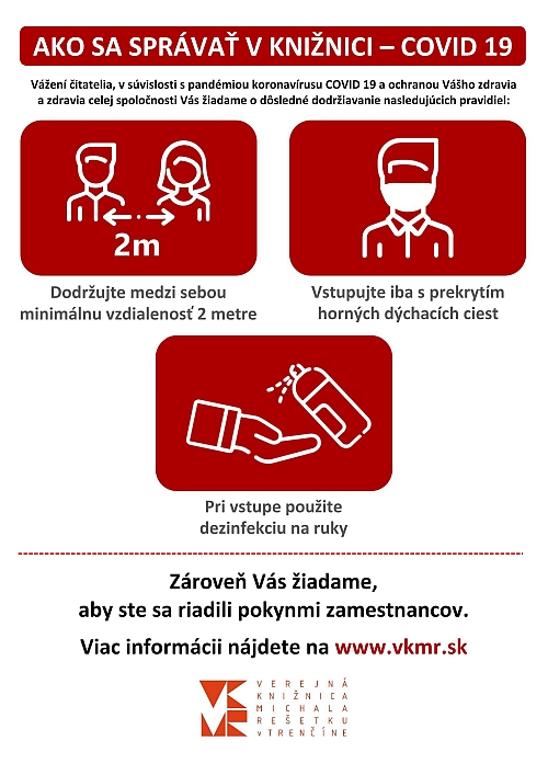 Pravidlá návštevy VKMR, platné od 15.6.2020