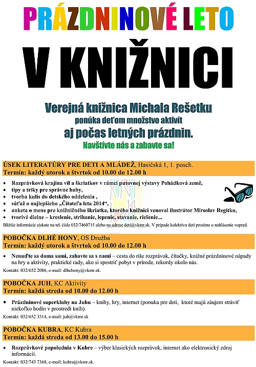 Prázdniny v knižnici 2014