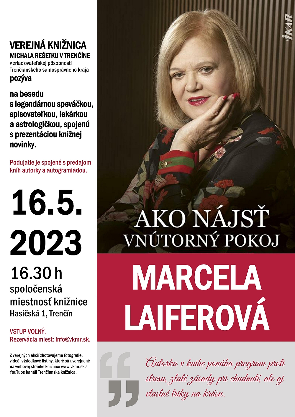 Marcela Laiferová: Ako nájsť vnútorný pokoj