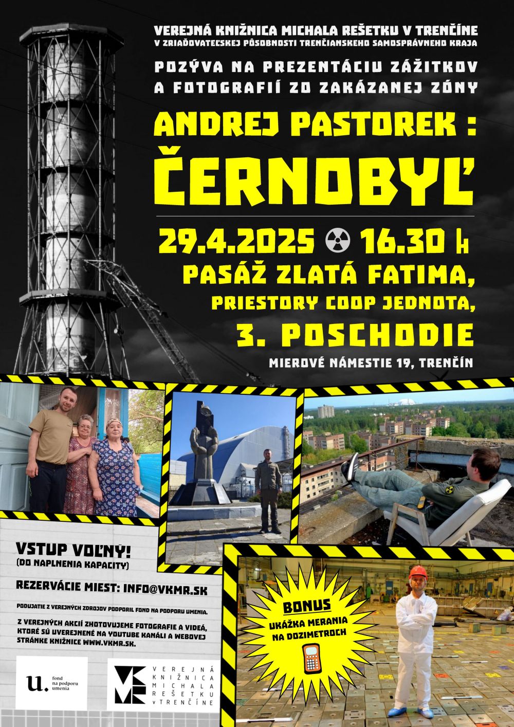 Pozvánka na podujatie - Andrej Pastorek: Černobyľ