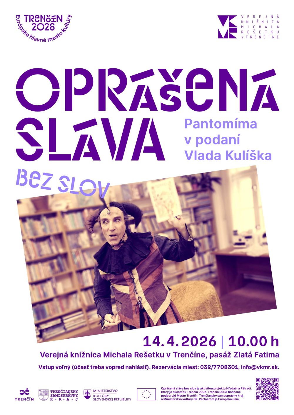 Pozvánka na podujatie - Oprášená sláva bez slov (04/2026)