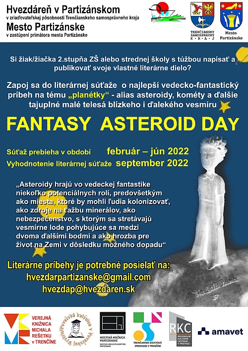 Fantasy asteroid day 2022 - propozície literárnej súťaže