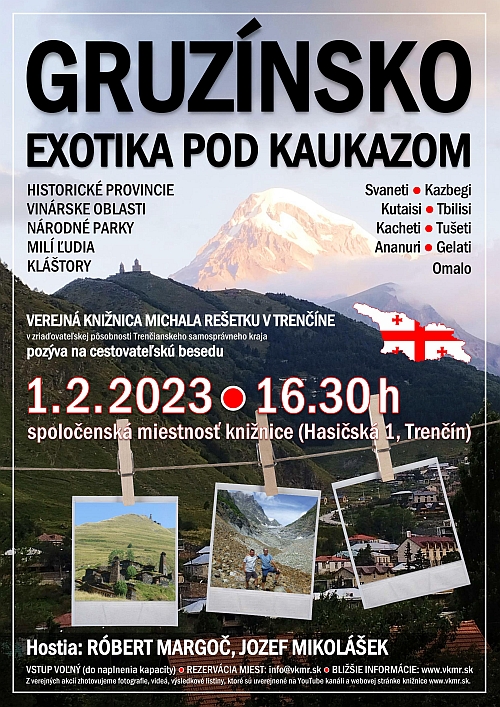 Pozvánka na podujatie - Gruzínsko: Exotika pod Kaukazom