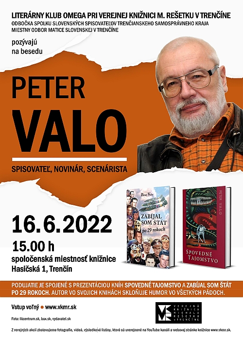Peter Valo v trenčianskej knižnici (2022)