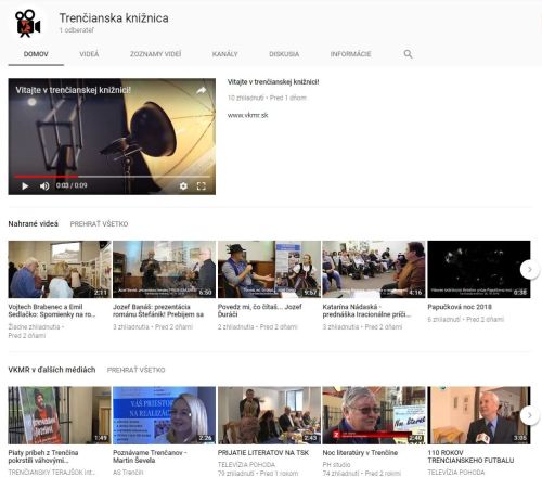 YouTube kanál trenčianskej knižnice
