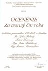 Ocenenie VKMR v oblasti kultúry.