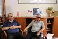 Prezentácia knihy "Môj otec bol ľavičiar, no ja som dopadol dobre" za účasti autora E. KONECNIKA a jeho bratranca, vydavateľa knihy J. KONEČNÉHO.