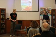 Beseda s jedným z najlepších slovenských bežcov, novinárom a fotografom P. KOVÁČOM spojená s prezentáciou jeho knihy "Od antilopy po Zátopka"