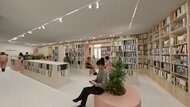 V priestoroch s odbornou literatúrou sa myslí aj na komfort návštevníkov. Zdroj: Patyzone design.