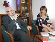 Beseda s prozaikom A. Balážom o románe, v ktorom si za hlavnú postavu zvolil Štefana Krčméryho