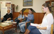 Beseda so spisovateľmi - Jozefom Slovákom, Petrou Nagyovou-Džerengovou a Marekom Mittašom