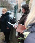 Pietna spomienka na Janka a Karola Štúrovcov pri ich náhrobníku na Evanjelickom cintoríne v Trenčíne